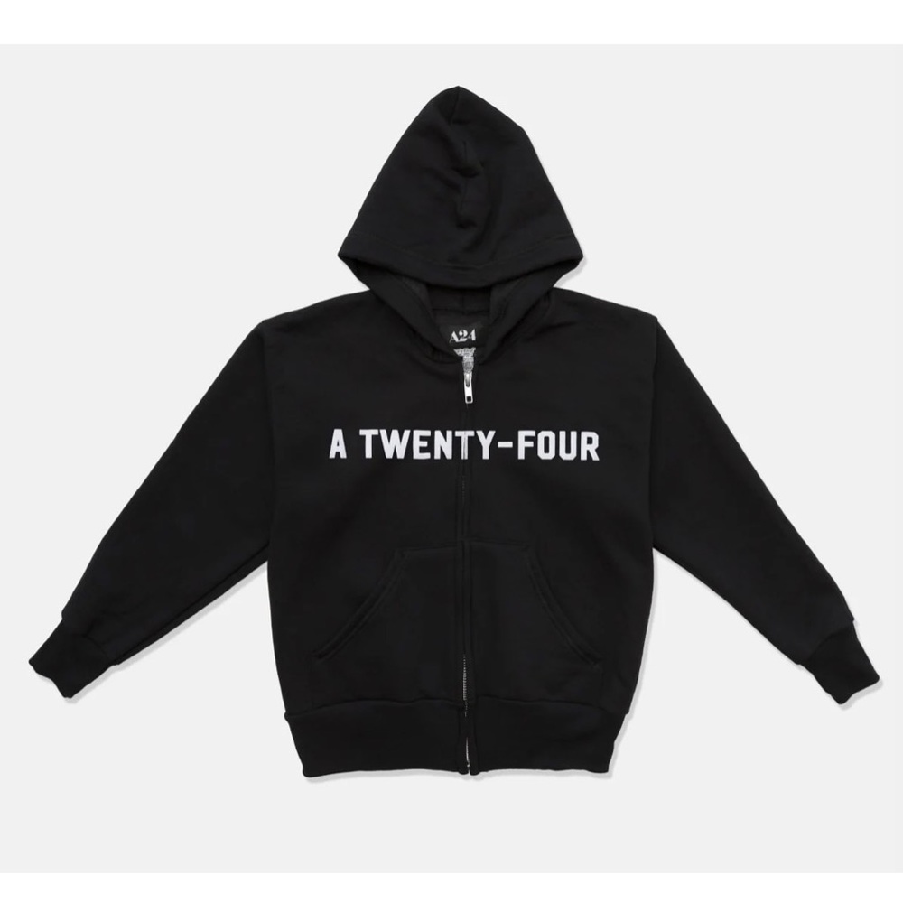 A24 Kids Zip Up Hoodie Sweatshirt